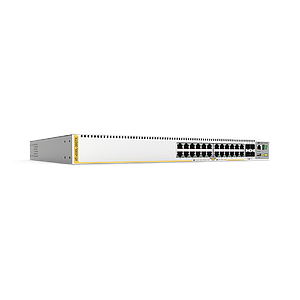 Switch Stackeable Capa 3, 24 puertos 10/100/1000 Mbps + 4 puertos SFP+ 10 G, fuente de alimentación redundante