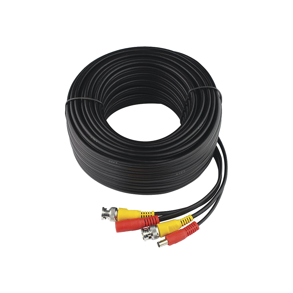 Cable Coaxial armado con conector BNC y Alimentación, longitud de 50 m, Optimizado para HD ( TurboHD, HD-SDI, AHD )