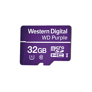 Memoria microSD de 32GB PURPLE, Especializada Para Videovigilancia, 3 VECES MAYOR DURACIÓN QUE UNA CONVENCIONAL