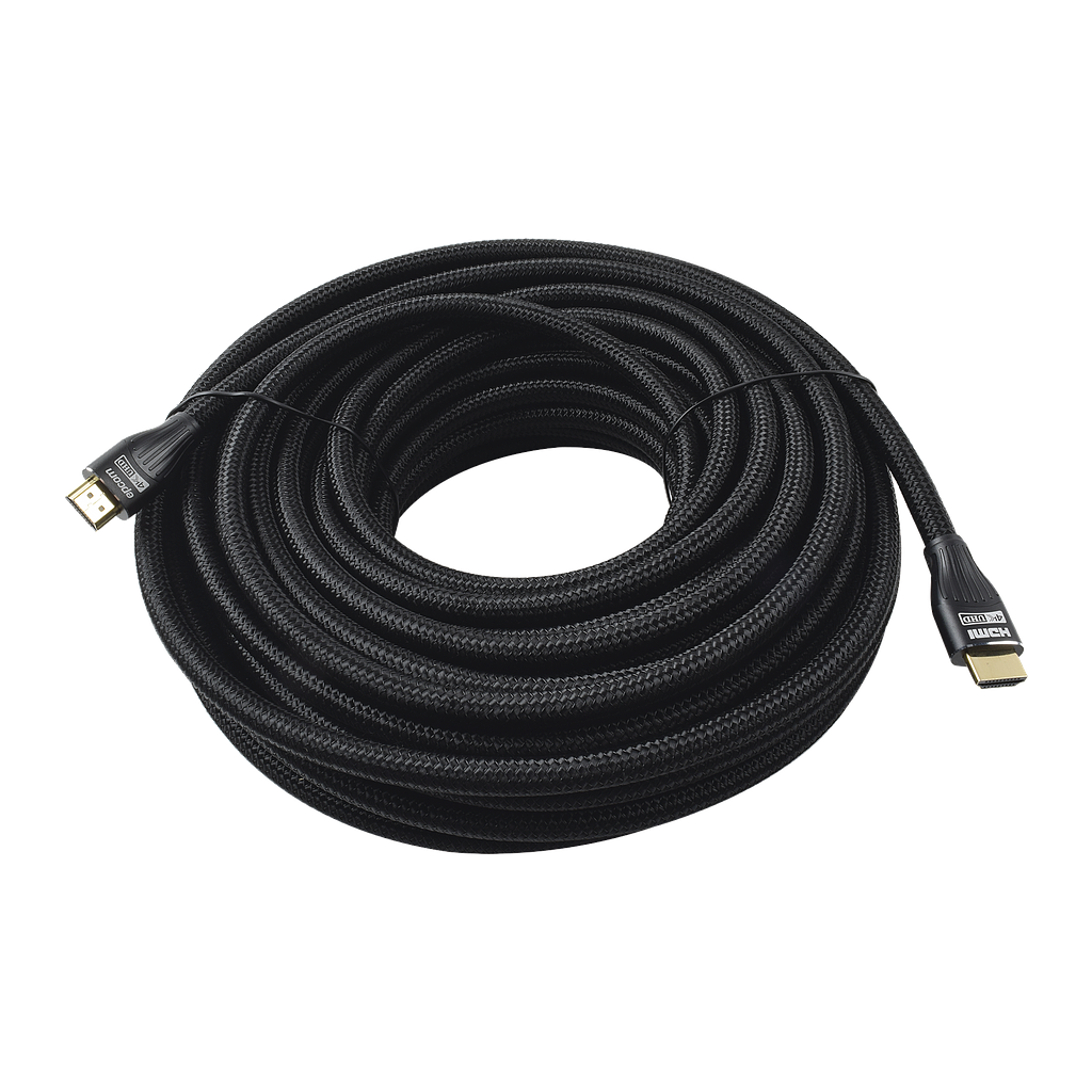 Cable HDMI versión 2.0 redondo de 20m (65.61 ft) optimizado para resolución 4K ULTRA HD