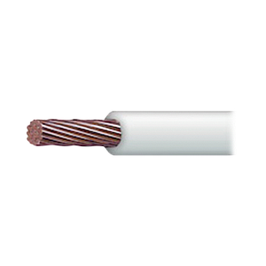 Cable 8 awg  color blanco,Conductor de cobre suave cableado. Aislamiento de PVC, autoextinguible. BOBINA 100 MTS