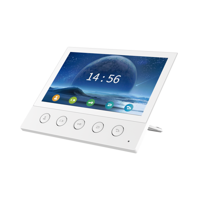 Monitor IP/SIP para interior, Wi-Fi, pantalla táctil de 7&quot;, audio de 2 vías, PoE, 8 interfaces de entrada de alarma.