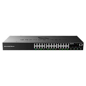 Switch Gigabit Administrable / 24 puertos 10/100/1000 Mbps + 4 Puertos SFP Uplink / Compatible con GWN Cloud