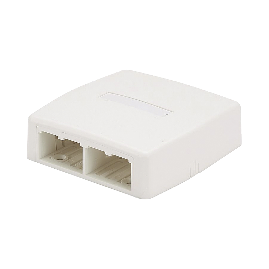 Caja de Montaje en Superficie, Para 4 Módulos Mini-Com, Color Blanco Mate