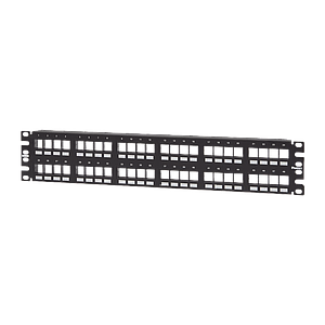 Panel de Parcheo Modular Keystone (Sin Conectores), Numerado y Espacio para Etiquetas, de 48 puertos, 2UR