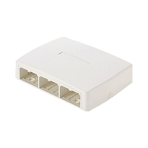 Caja de Montaje en Superficie, Para 6 Módulos Mini-Com, Color Blanco