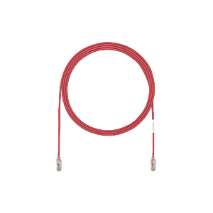 Cable de Parcheo TX6, UTP Cat6, Diámetro Reducido (28AWG), Color Rojo, 5ft
