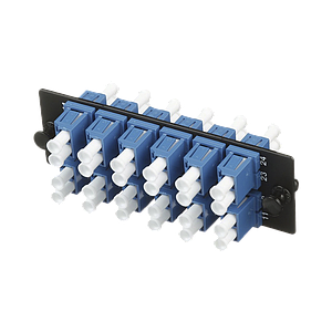 Placa Acopladora de Fibra Optica FAP, Con 12 Conectores LC Duplex (24 Fibras), Para Fibra Monomodo OS1/OS2, Color Azul