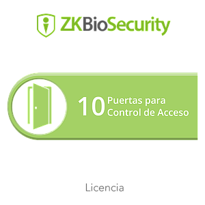 Licencia para ZKBiosecurity permite gestionar hasta 10 puertas para control de acceso