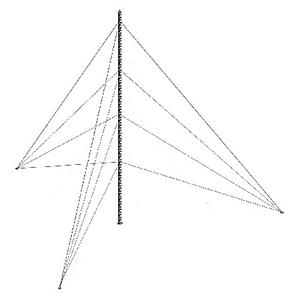 Kit de Torre Arriostrada de Piso de 51 m Altura con Tramo STZ45 Galvanizado Electrolítico (No incluye retenida).