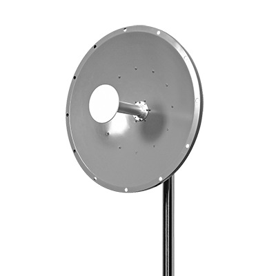 Antena direccional de 2 ft,  5.1 - 5.8 GHz, Ganancia 30 dBi, Slant de 90 °, Conectores N-hembra, Montaje y Jumper incluidos