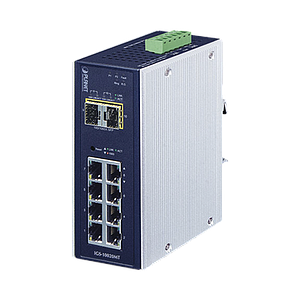 Switch industrial administrable de 8 puertos 1GB + 2 puertos SFP 1GB -40~75şC