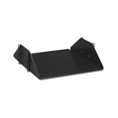 Charola Doble Para Soportar Equipo en Racks de 152 mm de Profundidad, de 19in, 3UR, Color Negro