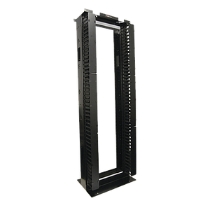 Rack de Aluminio System de 7ft x 19in, 45UR, Con organizadores verticales, conexión de tierra y accesorios de montaje