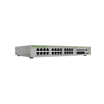 Switch PoE+ Administrable CentreCOM GS970M, Capa 3 de 24 Puertos 10/100/1000 Mbps + 4 SFP Gigabit, 370 W