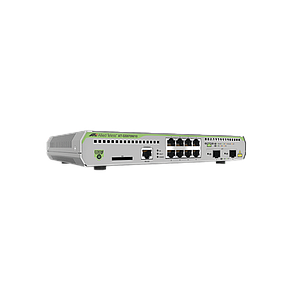 Switch Administrable CentreCOM GS970M, Capa 3 de 8 Puertos 10/100/1000 Mbps + 2 puertos SFP Gigabit