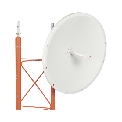 Antena Direccional, Frecuencia extendida de (4.8 - 6.5 GHz), ganancia 28 dBi, conectores N-Macho, dimensiones (2 ft), slant de (45° y 90°), incluye jumpers y montaje