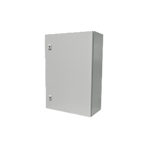 Gabinete de Acero IP66 Uso en Intemperie (500 x 700 x 250 mm) con Placa Trasera Interior y Compuerta Inferior Atornillable (Incluye Chapa y Llave).