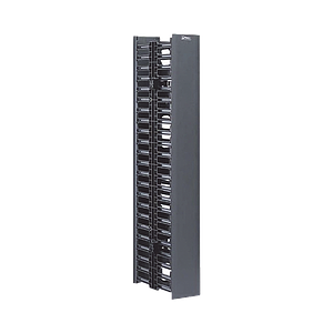 Organizador Vertical Doble NetRunner, de 22.5 UR, 125 mm de Ancho, Color Negro