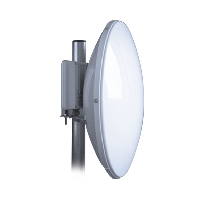Antena Direccional de Alto Rendimiento de 29 dBi, Amplio rango de frecuencia (4.9 - 6.4 GHz), Conectores N-Hembra, Alto Aislamiento al Ruido, Fácil Montaje con Radomo Incluido