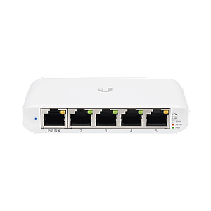 Switch UniFi Administrable Compacto de 5 Puertos 10/100/1000 Mbps, soporta entrada de PoE 802.3af/at