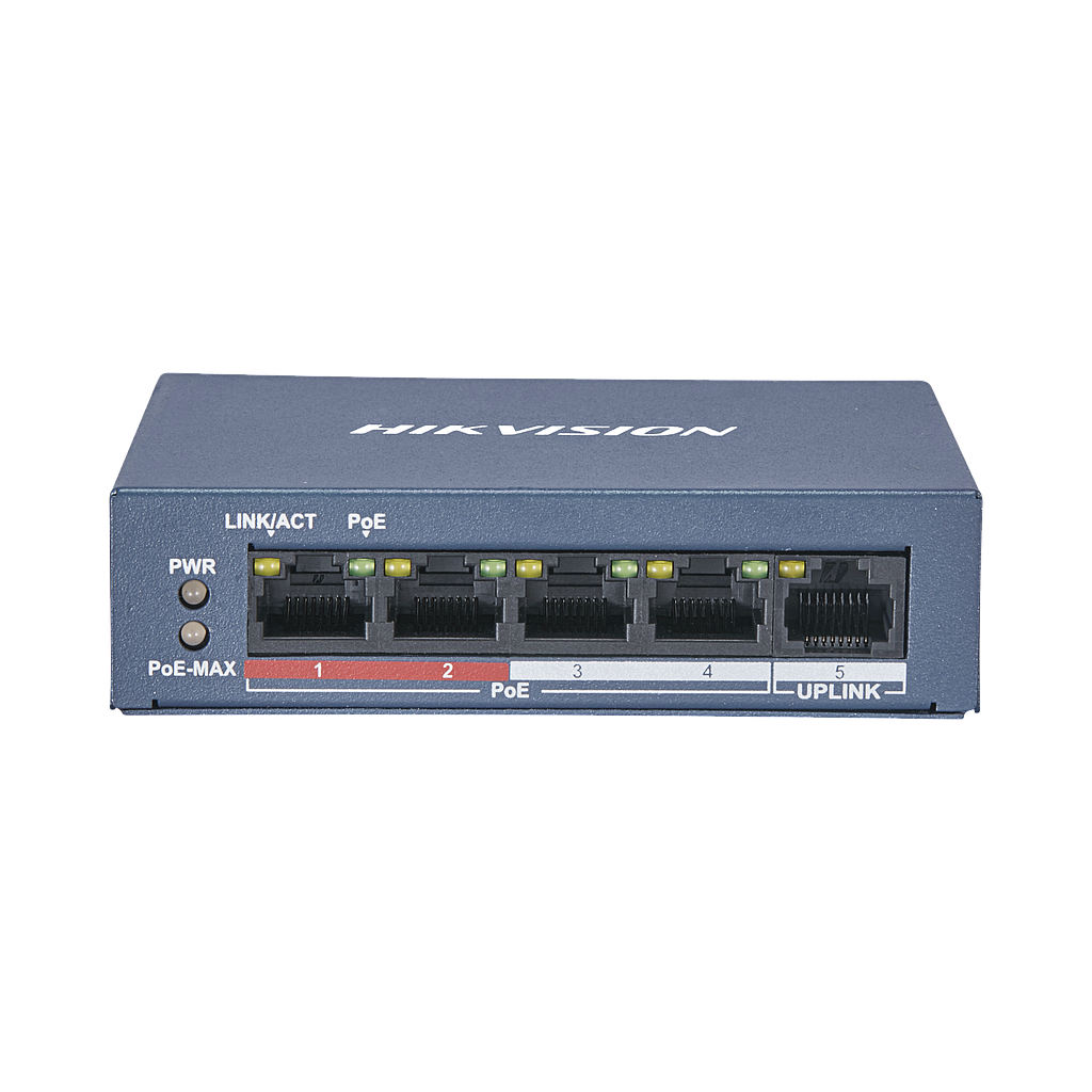 Switch PoE+ / 250m PoE LARGA DISTANCIA / 4 puertos 802.3af/at (30W) 100 Mbps + 1 puerto 100 Mbps