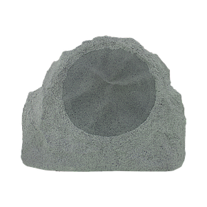 Altavoz exterior de 2 vías con forma de roca, woofer de polietileno de 8 ", tweeter de titanio de 1", gris. 5 - 150 W, 8 ohms