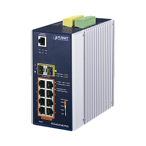 Switch Industrial Administrable L3 de 8 puertos Gigabit PoE 802.3bt + 2 puertos SFP (360W)