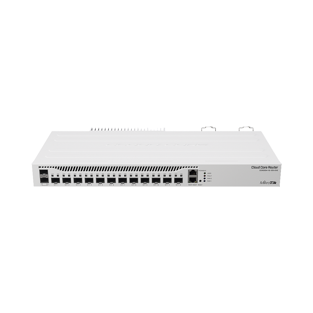 (CCR2004-1G-12S+2XS) Cloud Core Router 12 puertos 10G SFP+, 2 25G SFP28, Fuente Redundante