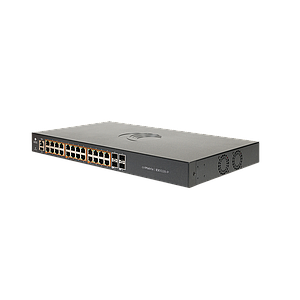 Switch cnMatrix EX1028  de 24 puertos PoE 802.3af/at, 200 W, Gigabit Ethernet y 2 SFP, Capa 2,  gestión en la nube