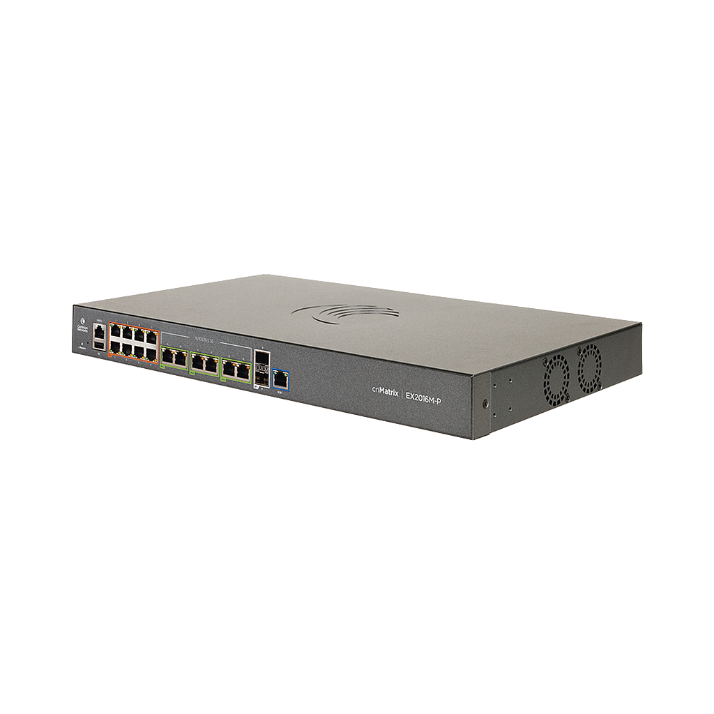 Switch PoE cnMatrix EX2052-P de 16 puertos (8x 802.3af/at Gigabit, 6x 802.3bt 2.5 Gigabit, 2x SFP+), Capa 3, 240 W, gestión en la nube