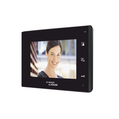 Monitor adicional color negro manos libres con pantalla LCD a color de 7&quot;