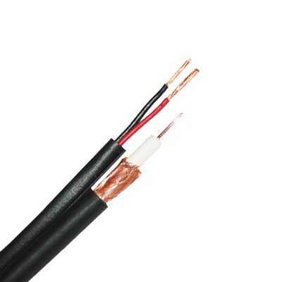 Cable RG6 con 2 Cables Calibre 18 para Alimentación, 305 Metros, Malla del 96%
