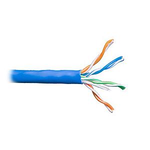 Bobina de cable de 305 metros, UTP Cat6 Riser, de color Azul, UL, CMR, probado a 350 Mhz, para aplicaciones de CCTV / redes de datos/ IP megapixel / control rs485
