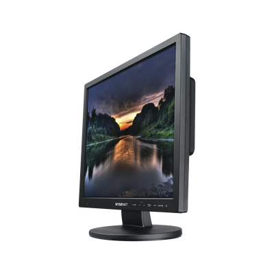 Monitor Profesional LED de 19&quot; ideal para Videovigilancia / Uso 24/7 / Resolución 1280x1024p / Entradas de video HDMI, VGA y BNC.