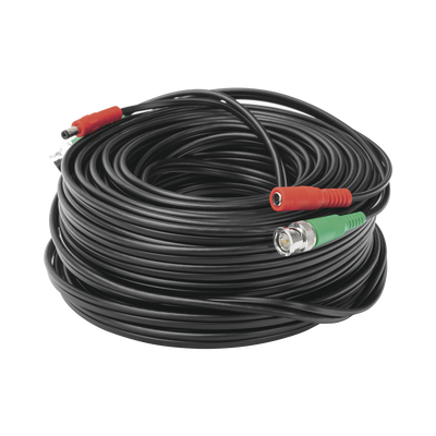 Cable Coaxial armado con conector BNC y Alimentación, longitud de 30m, Optimizado para HD ( TurboHD, HD-SDI, AHD )