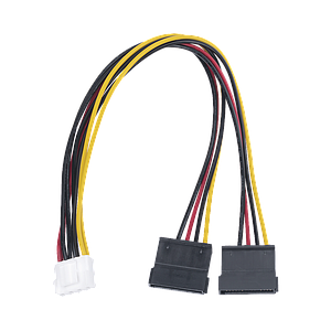 Cable Doble de Corriente SATA / Compatible con DVR's epcom / HIKVISION