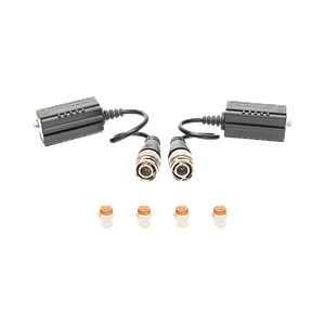 Kit de Transceptores (Balluns) EXTERIOR TurboHD Hasta 4K HD-TVI/HD-CVI/AHD / CONECTORES 100% COBRE / Con Cable RF Blindado. Distancia de hasta 200 m en 4K