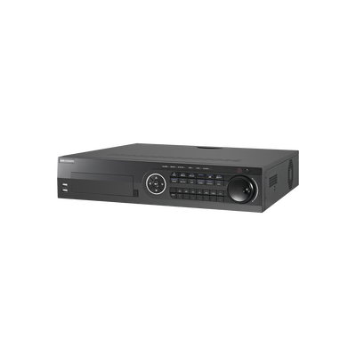 DVR 4 Megapixel Lite / 32 Canales TURBOHD + 16 Canales IP / 8 Bahías de Disco Duro / 16 canales de Audio / 16 Entradas de  Alarma