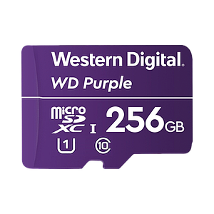 Memoria microSD de 256 GB PURPLE, Especializada Para Videovigilancia, 3 VECES MAYOR DURACIÓN QUE UNA CONVENCIONAL