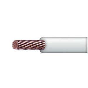 Cable 10 awg  color blanco,Conductor de cobre suave cableado. Aislamiento de PVC, autoextinguible. BOBINA 100 MTS
