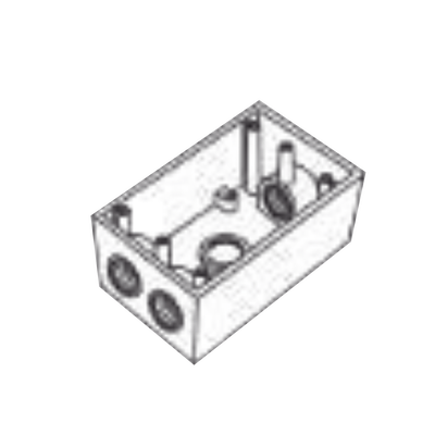 Caja Condulet FS de 1/2&quot; ( 12.7mm ) con cuatro bocas a prueba de intemperie.