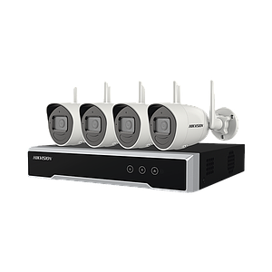 Kit IP Inalámbrico 1080p / NVR 4 Canales / 4 Cámaras Bala para Exterior / Incluye 1 HDD de 1 TB / Modo Repetidor