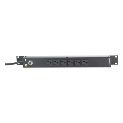 [HTCM1U6C] TOMA CORRIENTE D/1U 6 CONTACTOS P/RACK 19IN