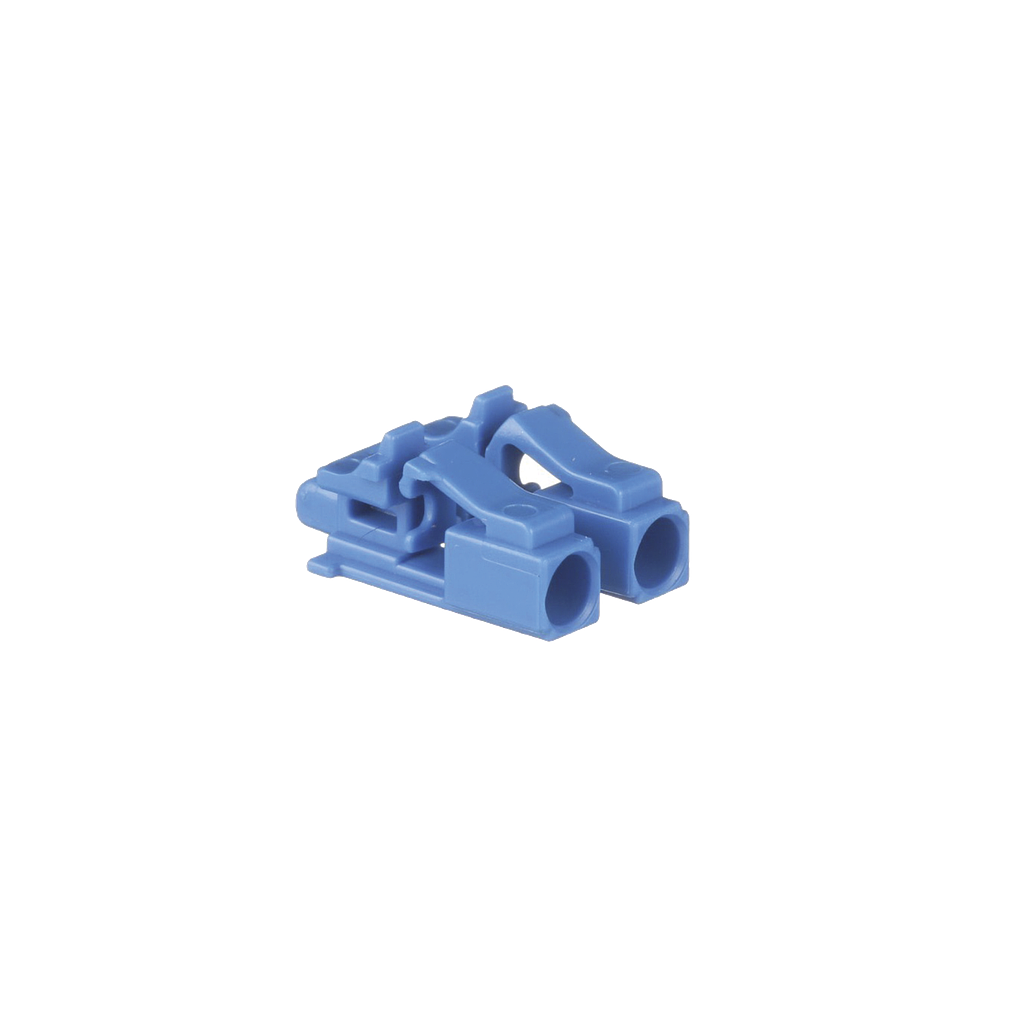 Kit de 10 Dispositivos para Bloquear Puertos de Fibra Óptica LC Duplex, Color Azul, Incluye Llave de Extracción
