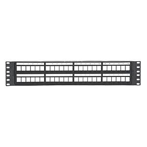 Panel de Parcheo Modular Keystone (Sin Conectores), Numerado en Etiquetas, 48 puertos, 2UR