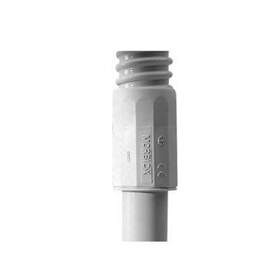Conector (Racor) de tubería rígida a tubería flexible (Diflex), PVC Auto-Extinguible, 16 mm (5/8&quot;), IP65