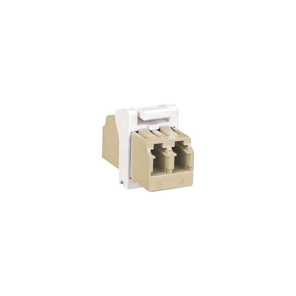 Módulo Acoplador MAX de Fibra Óptica, LC Duplex, Compatible con Monomodo y Multimodo, Color Blanco