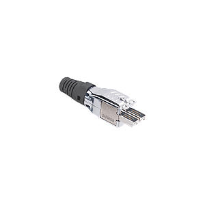 Plug TERA de 4 pares, Compatible con cable solido de 0.64 - 0.55mm (22 - 23 AWG)  S/FTP y F/FTP, Color negro