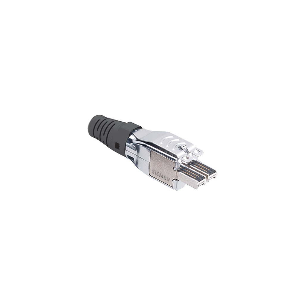 Plug TERA de 4 pares, Compatible con cable solido de 0.64 - 0.55mm (22 - 23 AWG)  S/FTP y F/FTP, Color negro